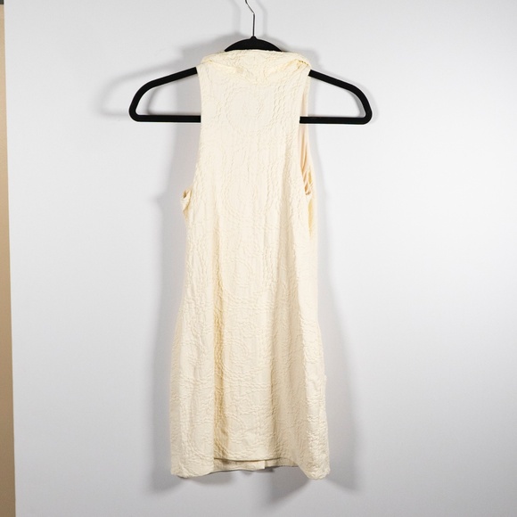 Devon Windsor Collins Collared Sleeveless Button Front Mini Dress Coconut Swirl - Picture 4 of 4